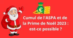 Cumul de l'ASPA et de la prime de Noël 2023, ASPA Prime de noel 2024, AAH